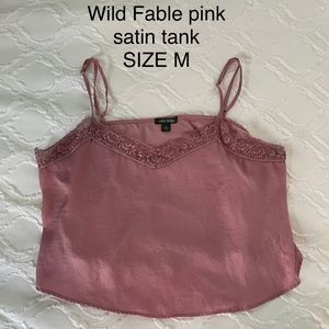 Wild Fable pink satin tank